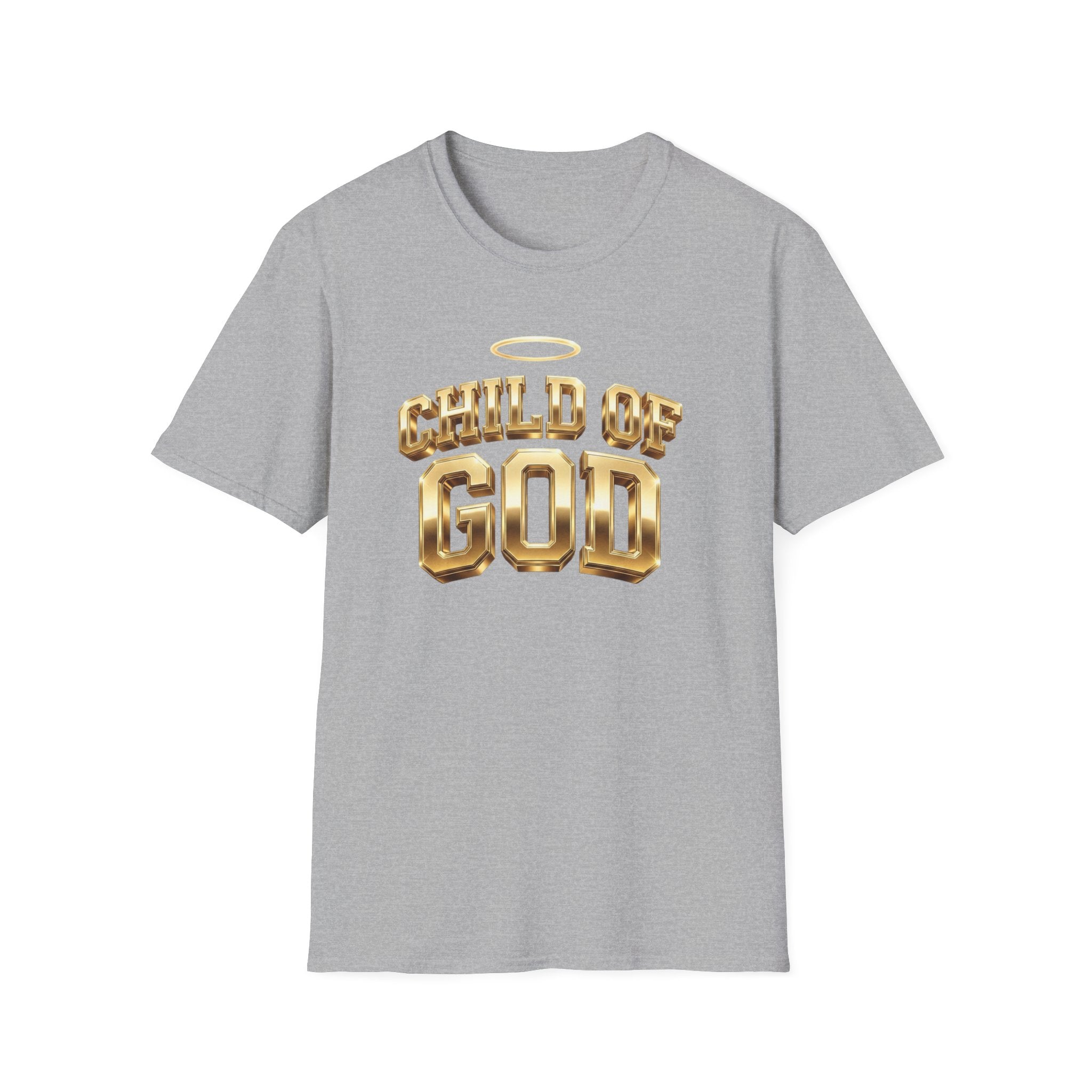 Child of God T-Shirt — Gold Halo Faith Graphic Tee