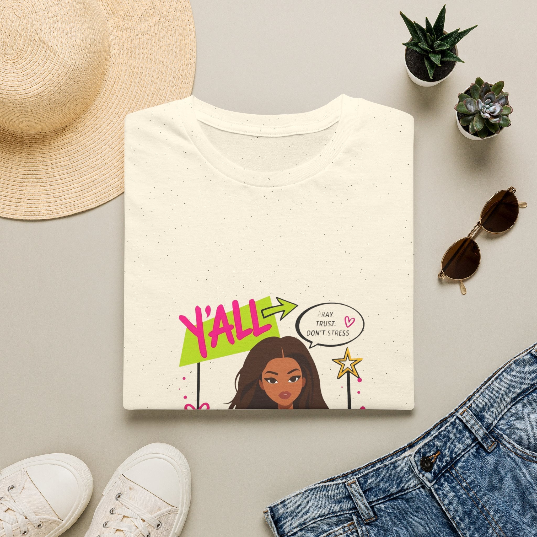 T-Shirt — "Y'ALL Need Jesus" Graphic Tee (Faith-Based, Casual Everyday Wear)