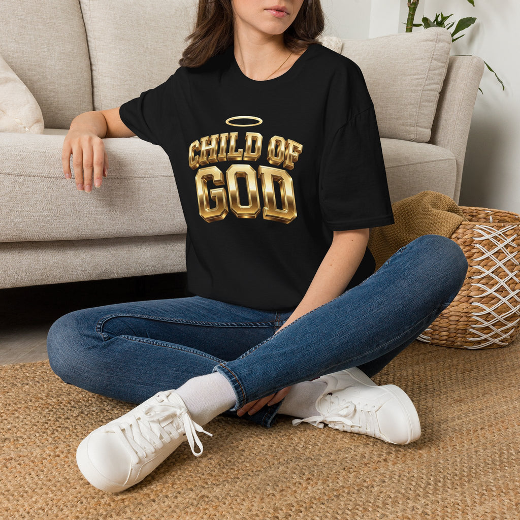 Child of God T-Shirt — Gold Halo Faith Graphic Tee
