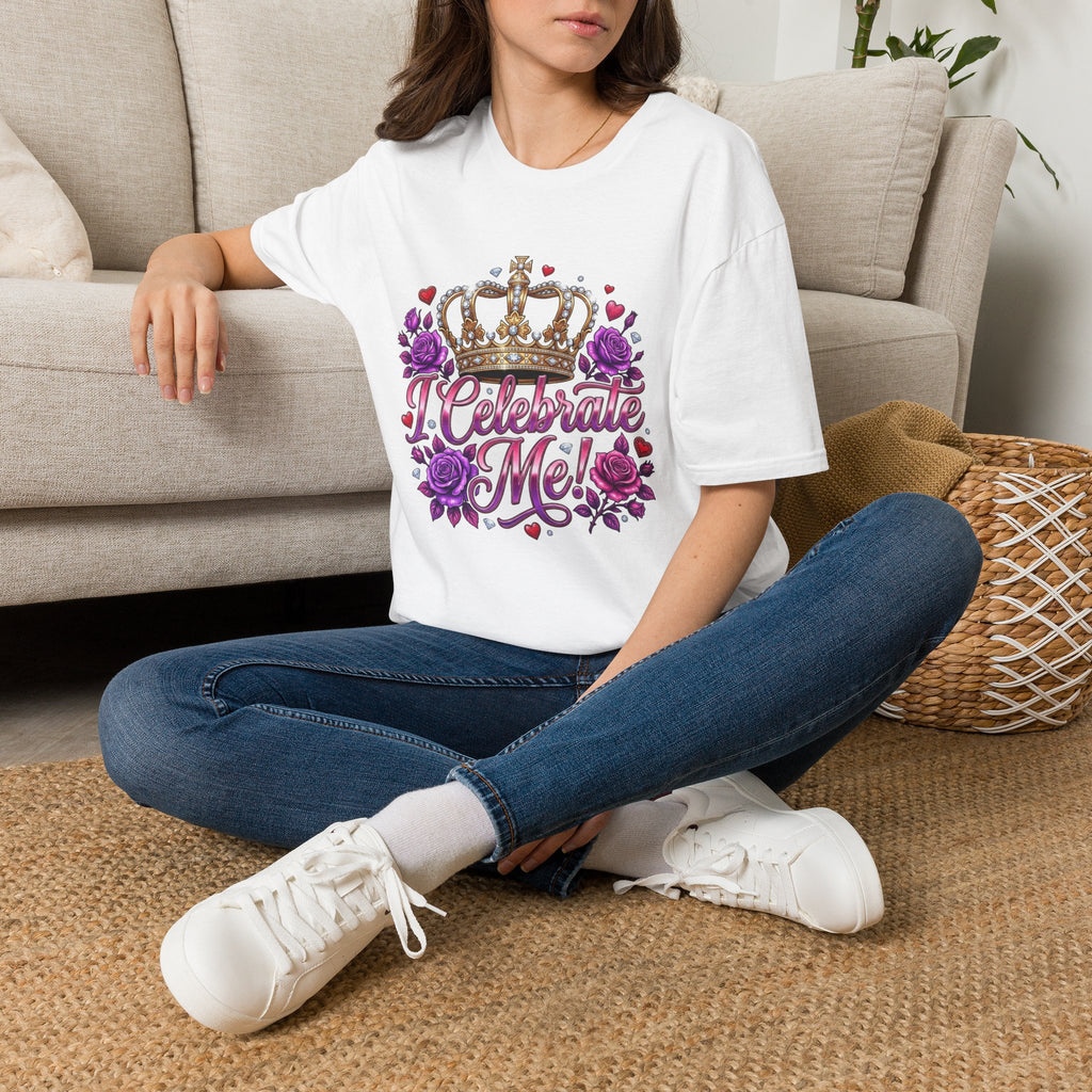 Celebrate Me T-Shirt — Crown & Roses Birthday Shirt