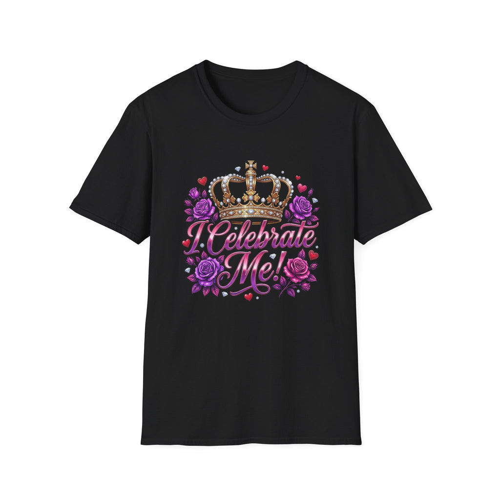 Celebrate Me T-Shirt — Crown & Roses Birthday Shirt