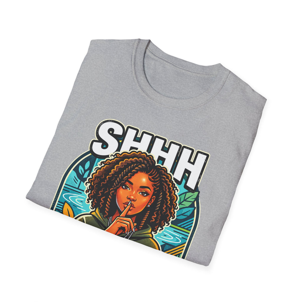Shhh Quiet on the Creek Too Loud T-Shirt — Retro Afro Woman Graphic Tee