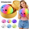 16cm Extra Large Big Dumplings Squeeze Toy with Steamer Soft Squeeze Toy Glitter Fidget Steamed Stuffed Bun Squeeze Pinch Le